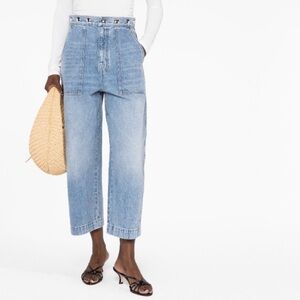 KHAITE stud-detailing boyfriend jeans NWT